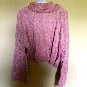 Pink Turtle Neck Sweater Size Medium